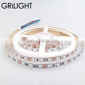 IP67 blister packing 5050 30leds 60leds 120leds RGB led strip with RF controller, adapter