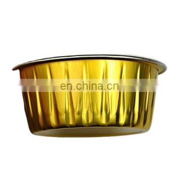 round coated colored takeaway eco-friendly cake foil cup muffin foil container