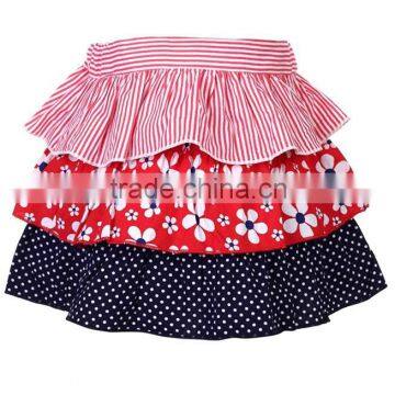 Latest girls wearing short skirts 2016 baby girls cotton ruffle mini skirt