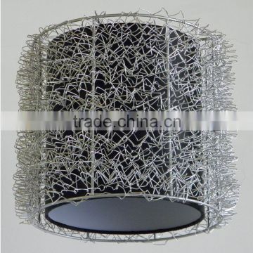 silver cover lamp shade(La pantalla/Abat - jour) with 9"drum shade SHC0908-FZ