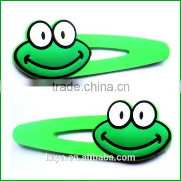 rubber decorative hair clips with frog shape