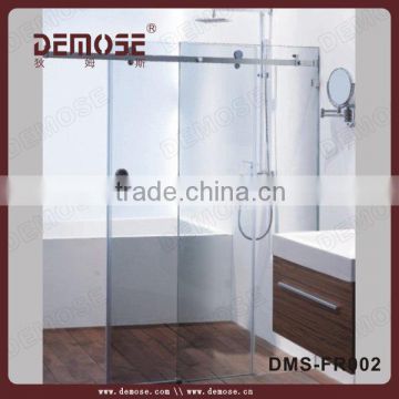top sale l shaped shower bath/sliding glass shower screen