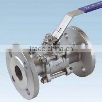 3-pc stainless steel medium/low pressure manual operation stainless steel casting flanged ball valve