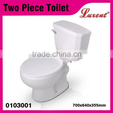 New Design Ceramic Sanitary Ware Two Piece Toilet Set White
