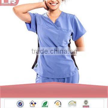 Wholesale New Style Scrub Top/Nurses Uniform Design Pictures/Health Care Uniform