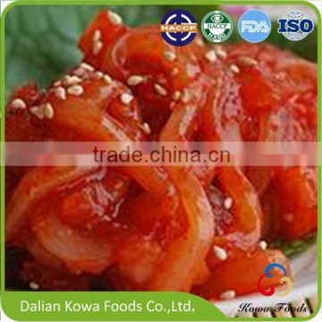 china supplier frozen seasoned salad squid Japanese flavor salad