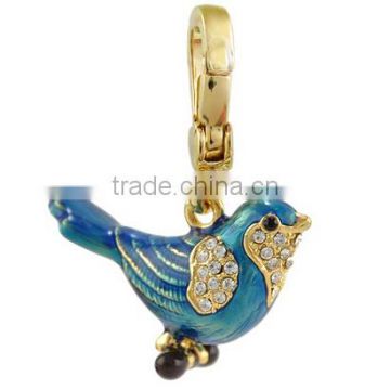 Wholesale Fashion Handmade Gift Happy bird Crystal Charm Souvenir Pendant CM221