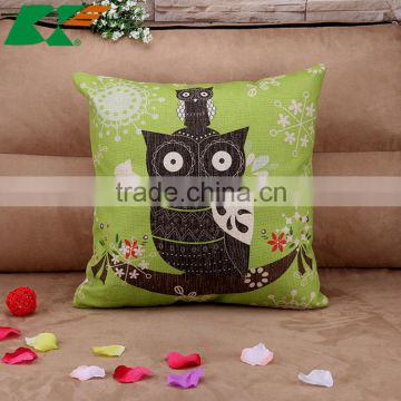2015 Color cartoon A spoof Big eye owl series cotton and linen hold pillow household decorative cushion cover