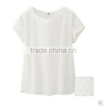 Casual Dress Clothing Wholesale Supplier Short Sleeve Pure Cotton Guangzhou Woman apparel