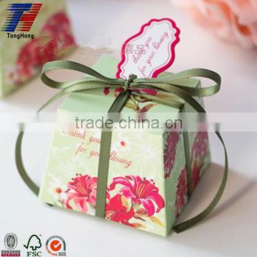 Exquisite wedding candy paper box with various designs wholesale