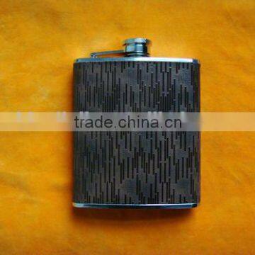new style colorful leather 6 oz hip flask