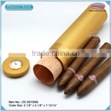 Cigar aluminum tube humidor
