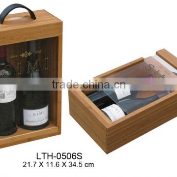 custom wood antique wine packing box wine holder wholesale