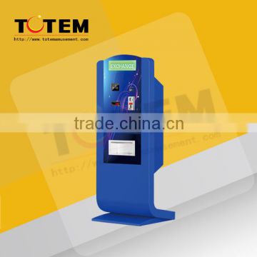 Lobby hight quality Interactive Terminal Coin Collection Self Currency Exchange Machine