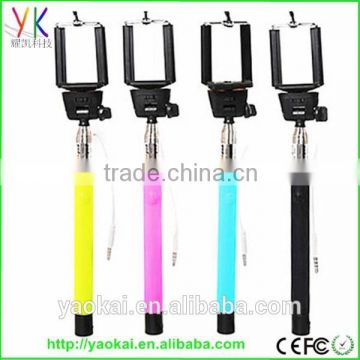 Cable selfie stick with foldable holder for all smartphone selfie stick