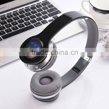 bluetooth headphone with led light for many people with TF card and FM functions LED Bluetooth Headset