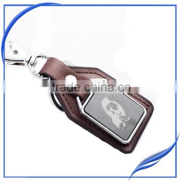 Hotsale promotion religious handmade pu leather keychain