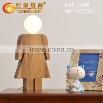 Christmas decorative wooden table lamp,child lamps,Couples Wooden Table Lamp