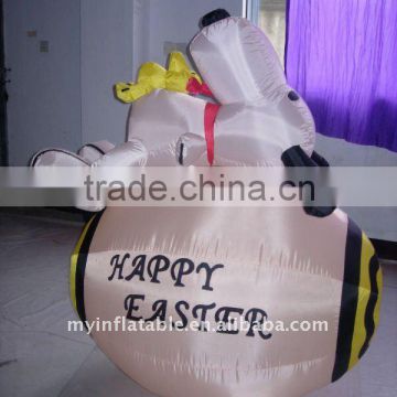 Inflatable Dog on Easter egg