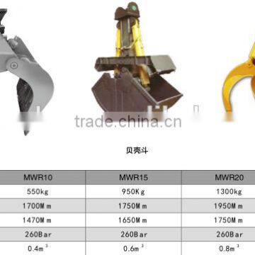 pw200 Excavator SFPC130 Rotating Grab stone grapple