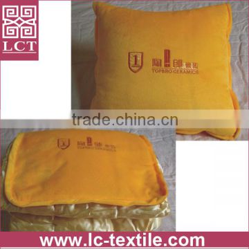 wholesale unique design with folding quilt yellow color bed pillow features custom embroidery(LCTP0100)