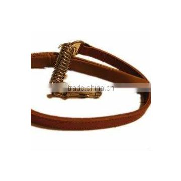 Stylish Strong Double Layered Genuine Leather Dog Chain Leashes