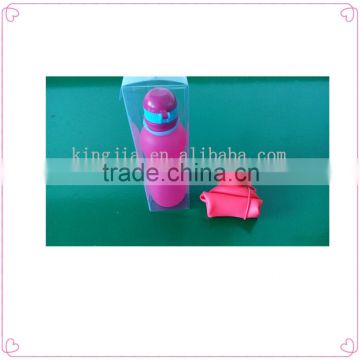 water bottle with silicone lid and sleeve ,Traveling Water Bottle, Silicone Sport Bottle
