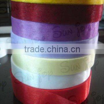 Beautiful slit edge decorative organza ribbon