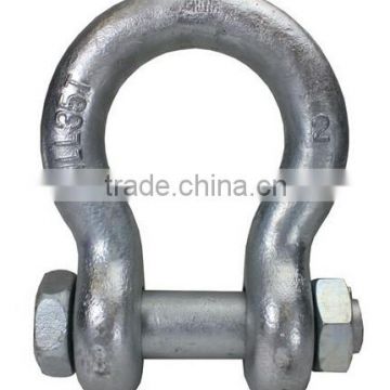 bolt type safety anchor shackle U.S. G2130,cable bow shackle