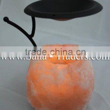 Salt Iron Oil Burner Stand / Salt Aroma Tea Light / Natural Salt Tea Light / Aroma Therapy / Salt Tea Light