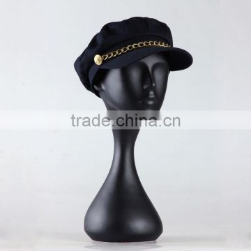 Long Neck Black Female mannequin Head Display For Hat