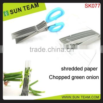 SK077 high quality stainless steel 7 blades herb scissors