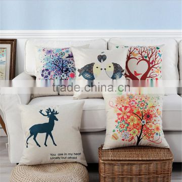 Hot sale decorative popular beautiful square sofa pillow case custom print