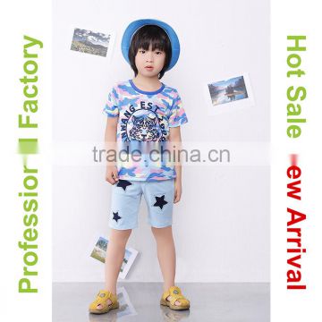 Trendy printing design wholesale baby clothes for summer
