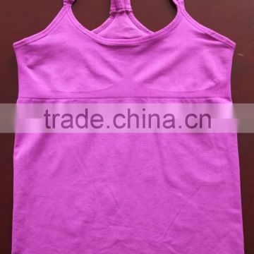 Fashion seamless G string strap camisole for girls