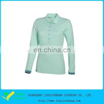 Plain Blue High Quality CombeD Cotton Comfortable Ladies Polo Shirts