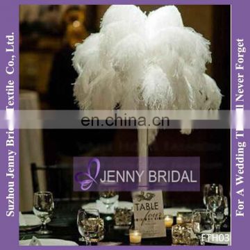 FTH03 Wedding Decor Centerpiece White Ostrich Feathers