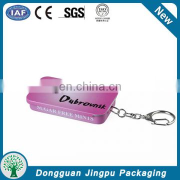Custom printed tin box with key chain