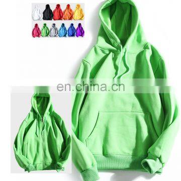 Custom logo fleece inside zip up and pullover long sleeve women men unisex sweatshirt & hoodie
