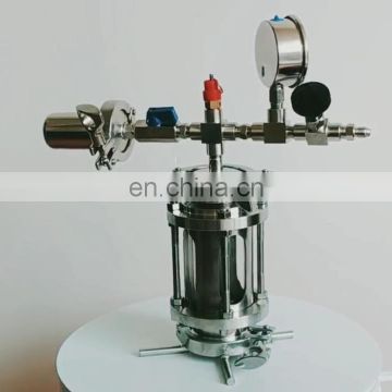 Stainless Steel Diamond Miner Tri Clamp with pressure gauge sight glass