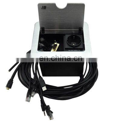 Conference Table Cable rj45 cat 6 tel & data Socket Box