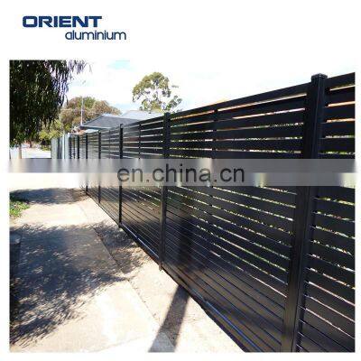 Top Selling New Coming Easy Assembled DIY Privacy Horizontal Aluminum Wrought Iron Fence Privacy Slats