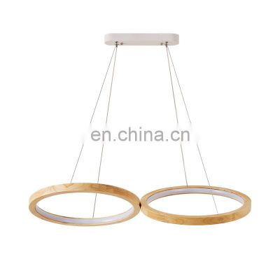Modern Mininalist LED Hanging Lamp Creative Wood Led Chandelier For Living Room Dinner Room Decor LED Pendant Light