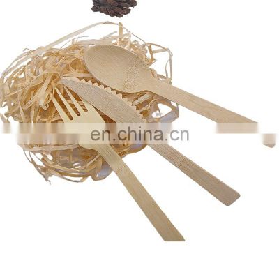 New Type Eco Friendly Fork Knife Spoon Bamboo Disposable Cutlery Set Biodegradable Bamboo Tableware