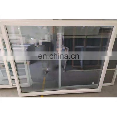 High Quality  Design vinly sliding tempered glass with security frame exterior window for house