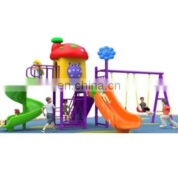Children and kids play outdoor playground tunnel slide