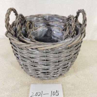 Wicker Laundry Basket With Handle Round Wicker Tray