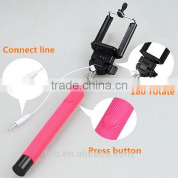 Promotional gift cheap monopod wire selfie stick with cable Z07-5plus