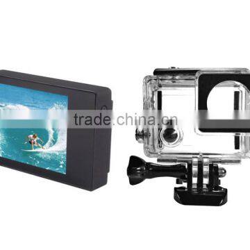 SHOOT Gopro Hero 4 3+ Waterproof Backdoor Housing Case + LCD Screen Bac Pac Display