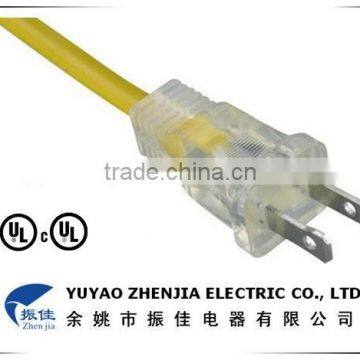 110V UL flat pin plug with two core ac power cod